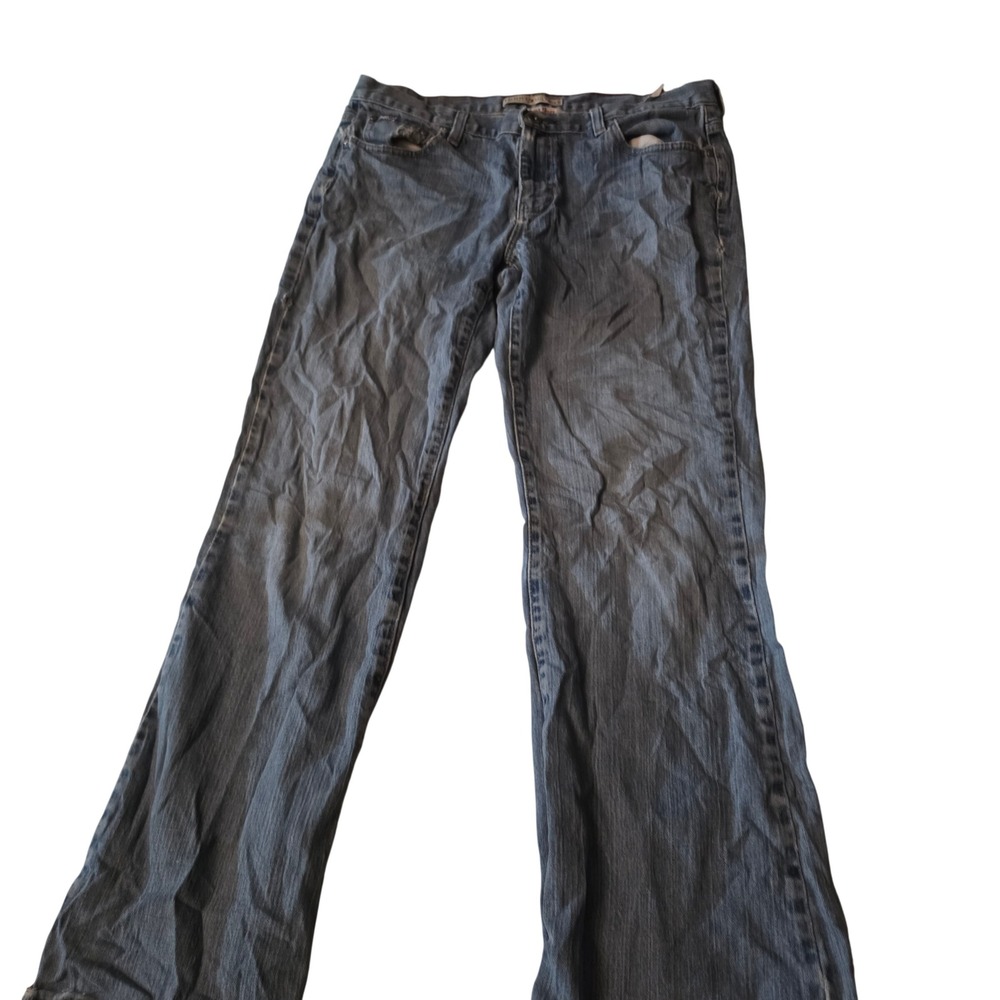 Vtg Tommy Hilfiger Womens Low Rise Bootcut Jeans Distressed Medium Wash Sz 12 R